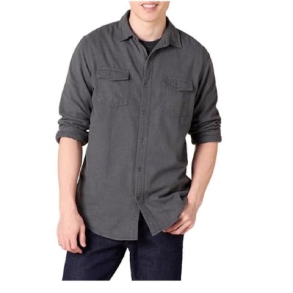 Amazon Essentials Charcoal Button-Up Shirt